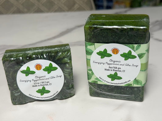 Organic Energizing Peppermint and Aloe Body Soap