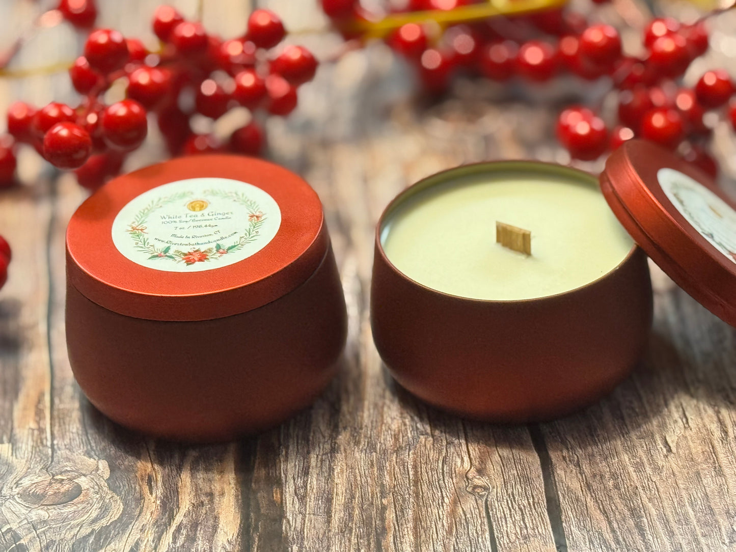 Holiday Candle Tins